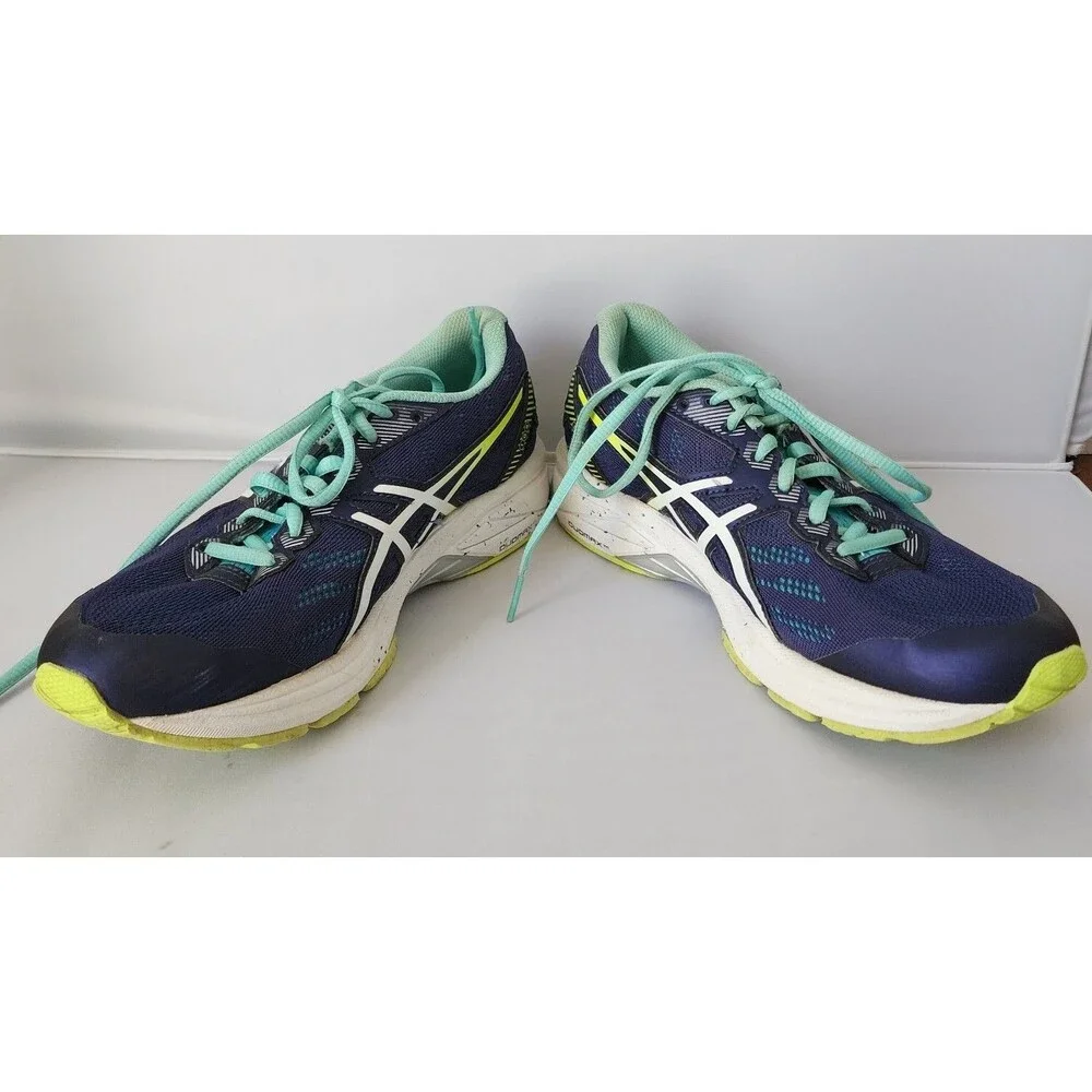 ASICS FUZEX LYTE Women's Athletic Shoes - Size US 7 M Blue /Green Yellow Soles